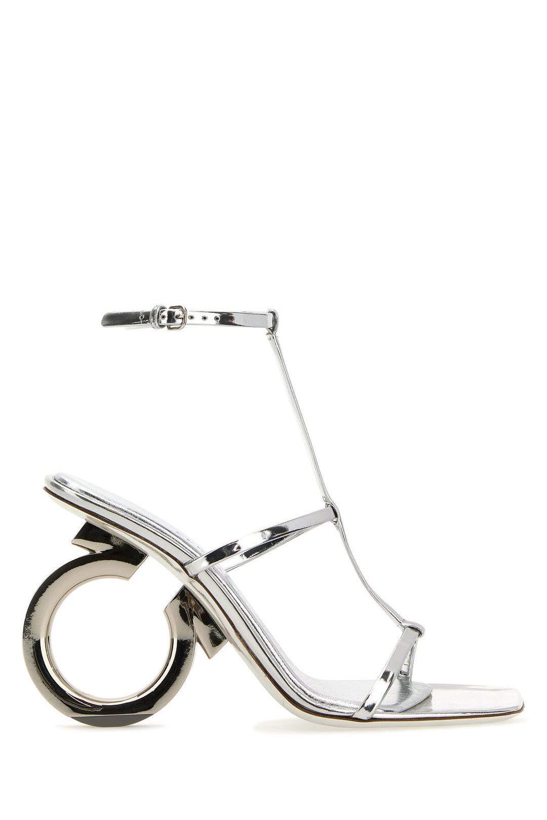 Silver nappa leather Elina sandalsÂ 