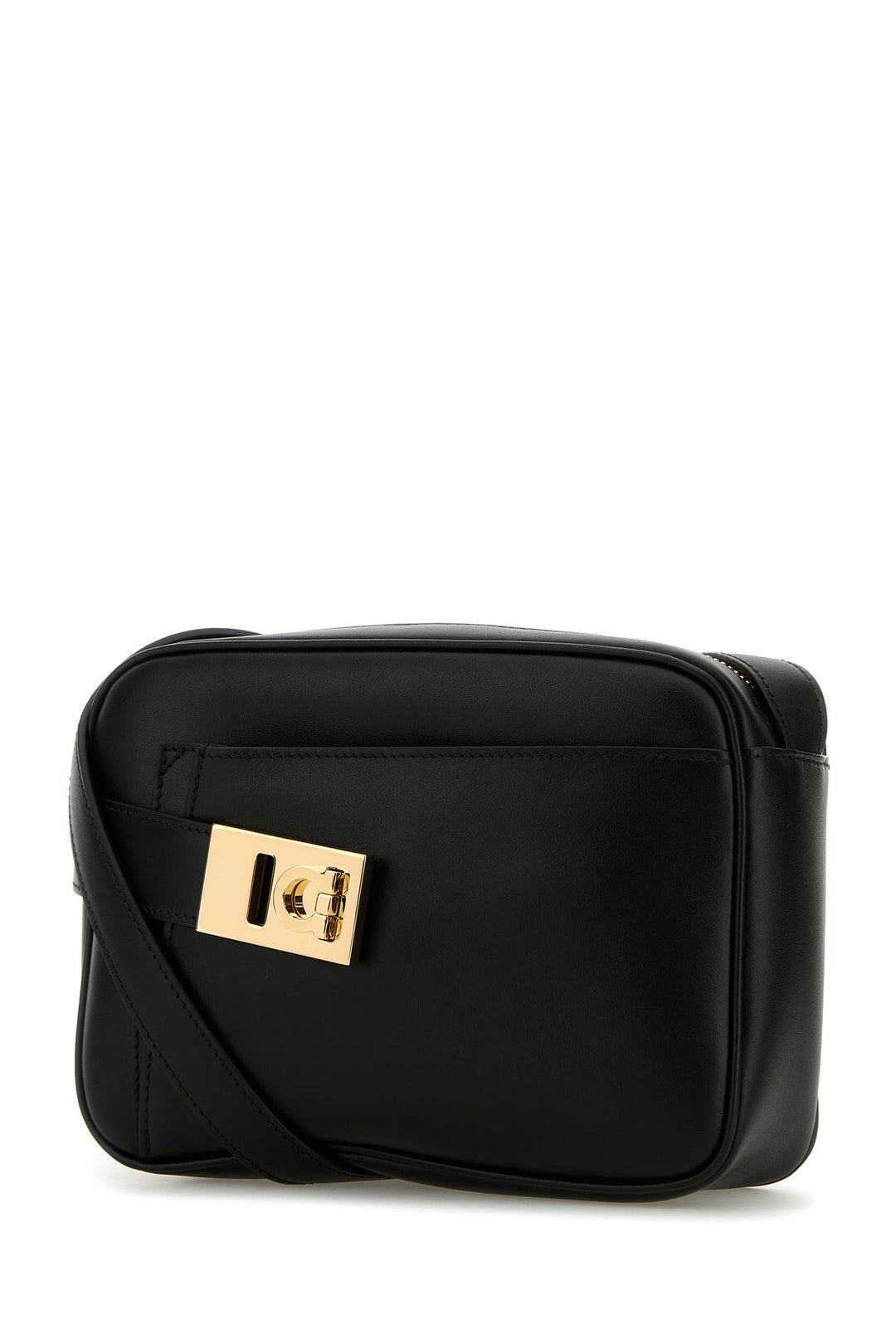 Black leather Archive crossbody bag