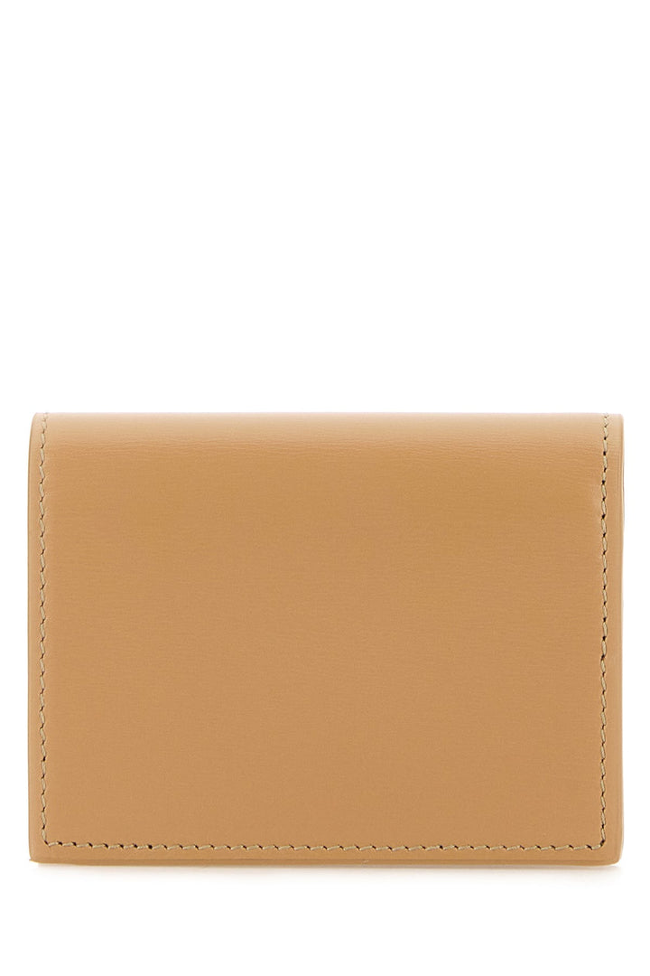 Beige leather wallet