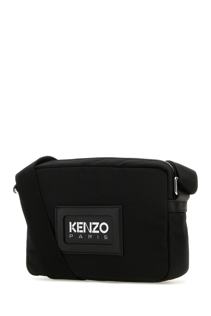 Black canvas crossbody bag