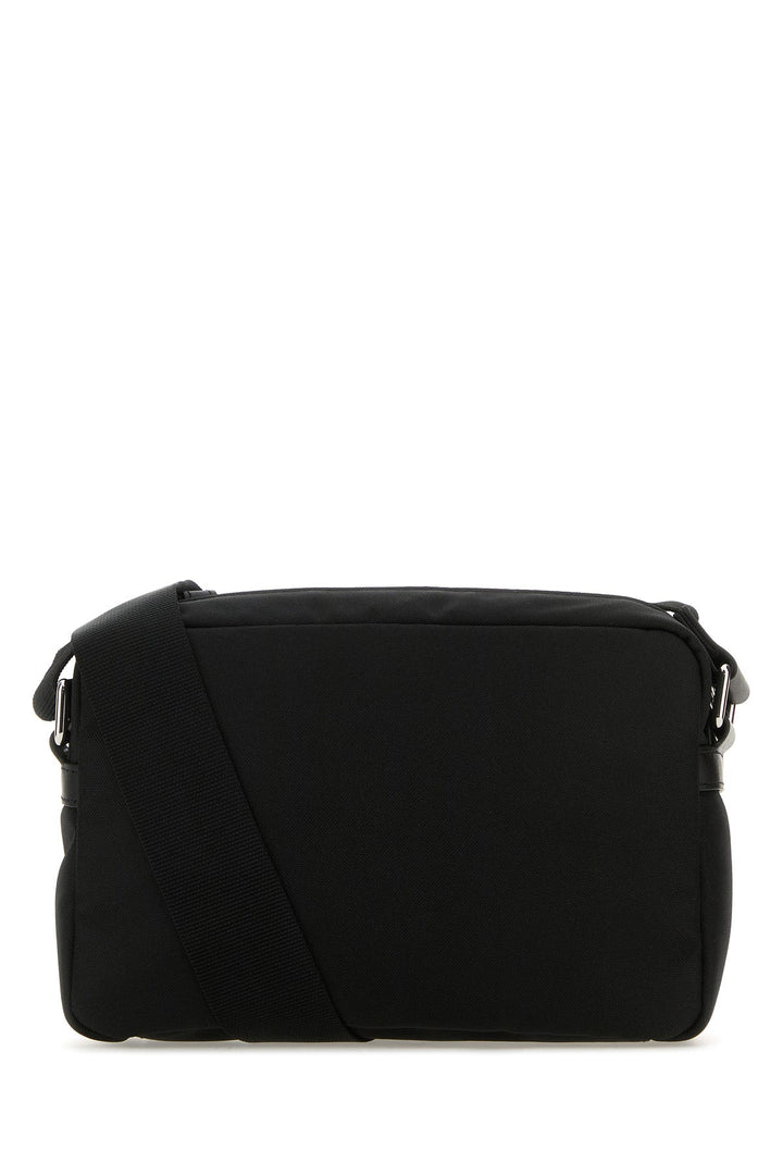 Black canvas crossbody bag