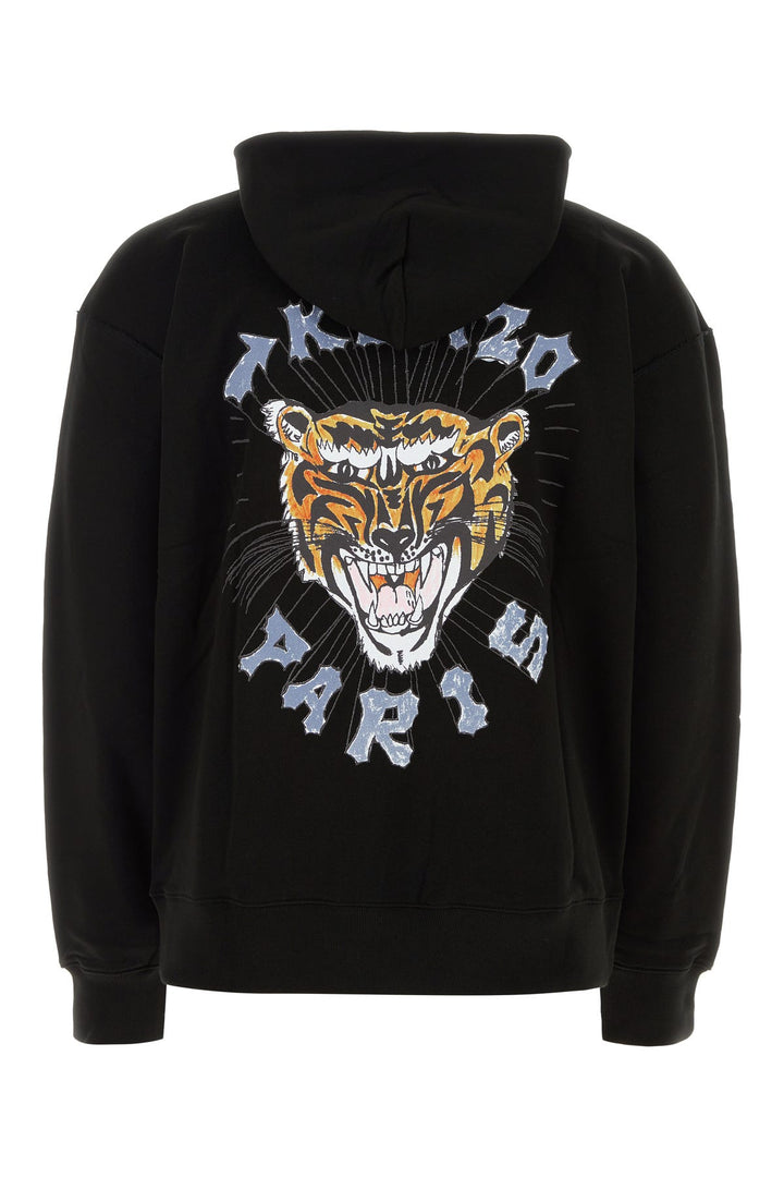 Black cotton oversize sweatshirt