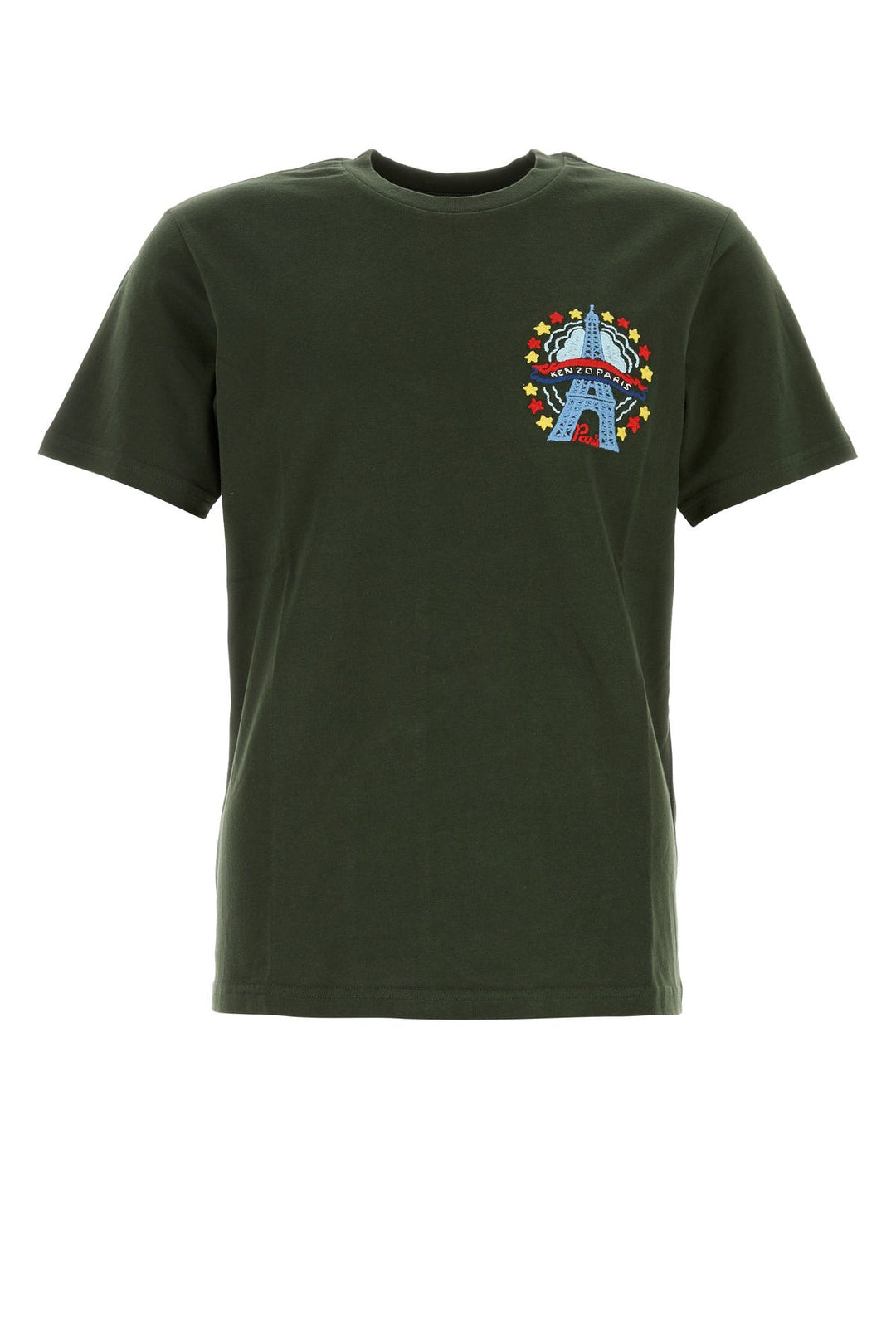 Army green cotton t-shirt