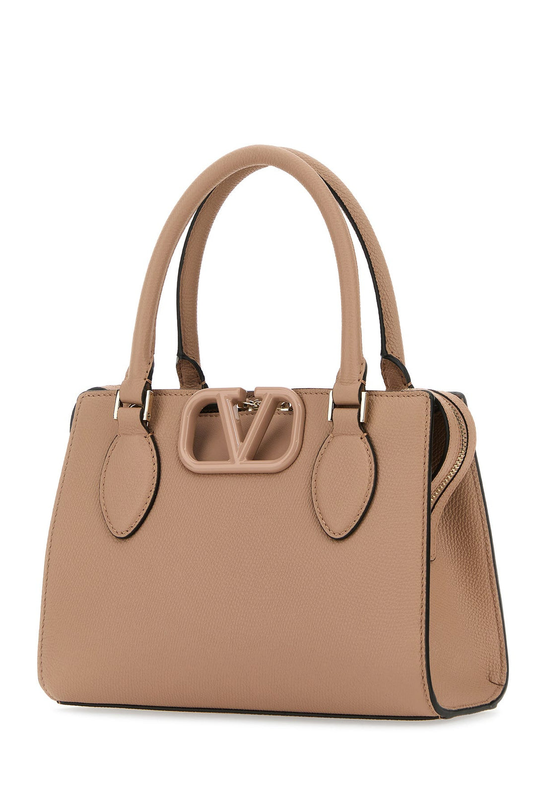 Antiqued pink leather VLogo handbag