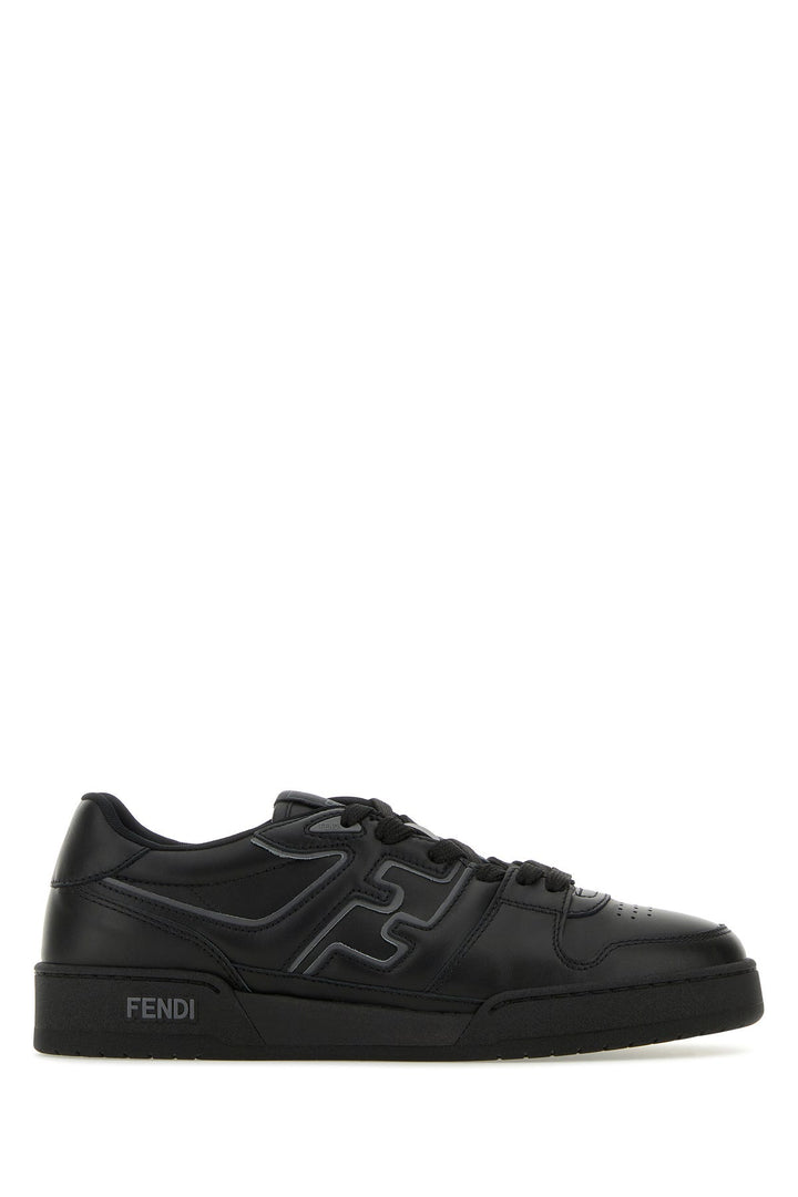 Black leather Fendi Match sneakers