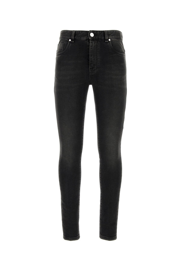 Black stretch denim jeans