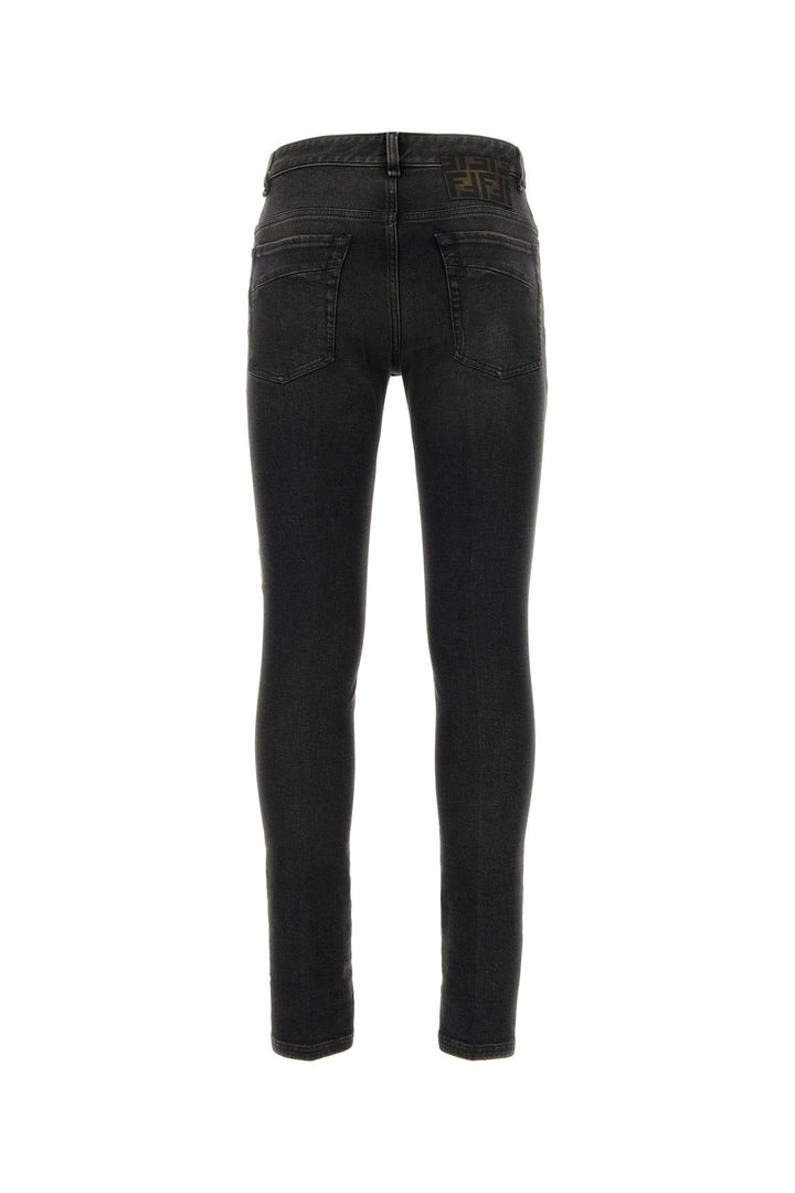 Black stretch denim jeans