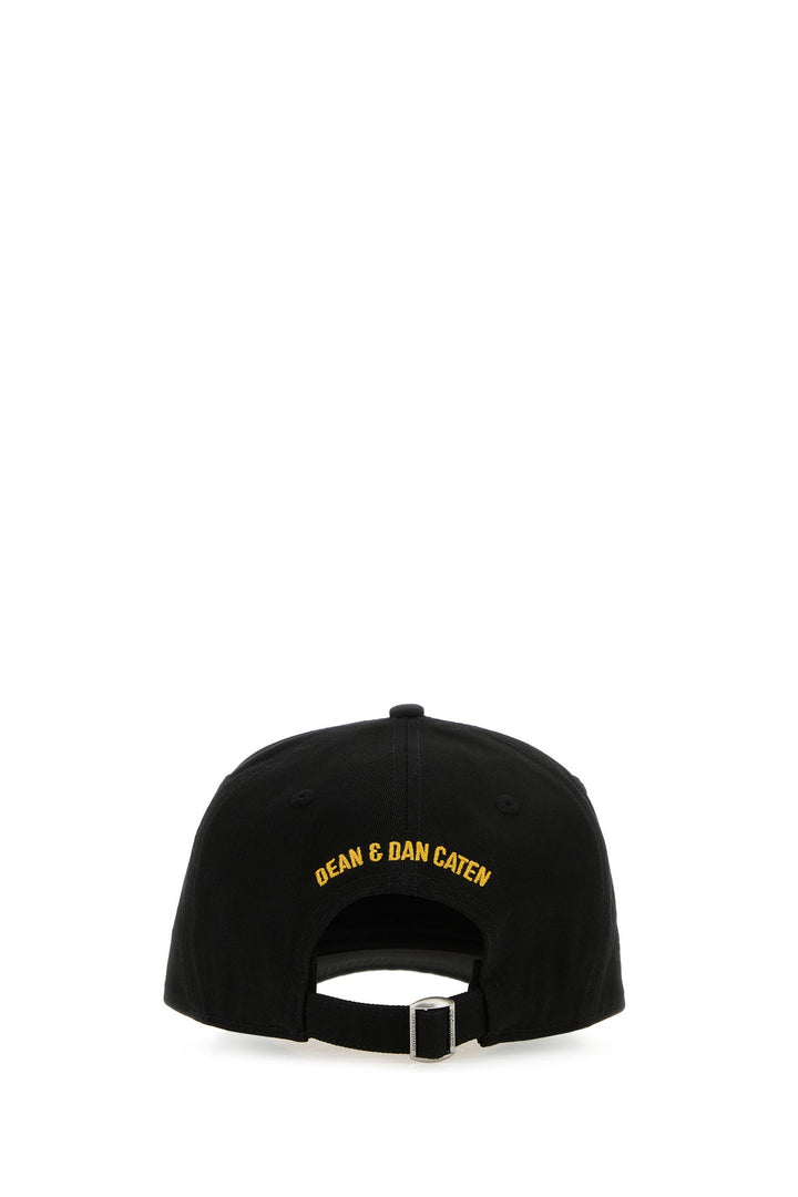 Black cotton baseball cap