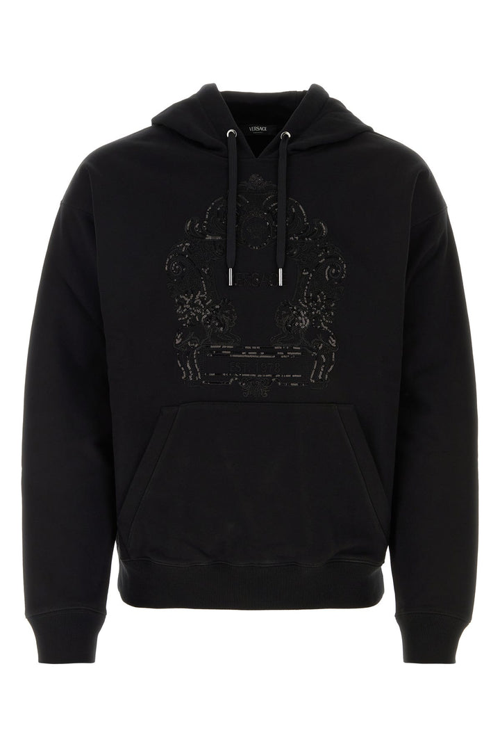 Black cotton sweatshirt