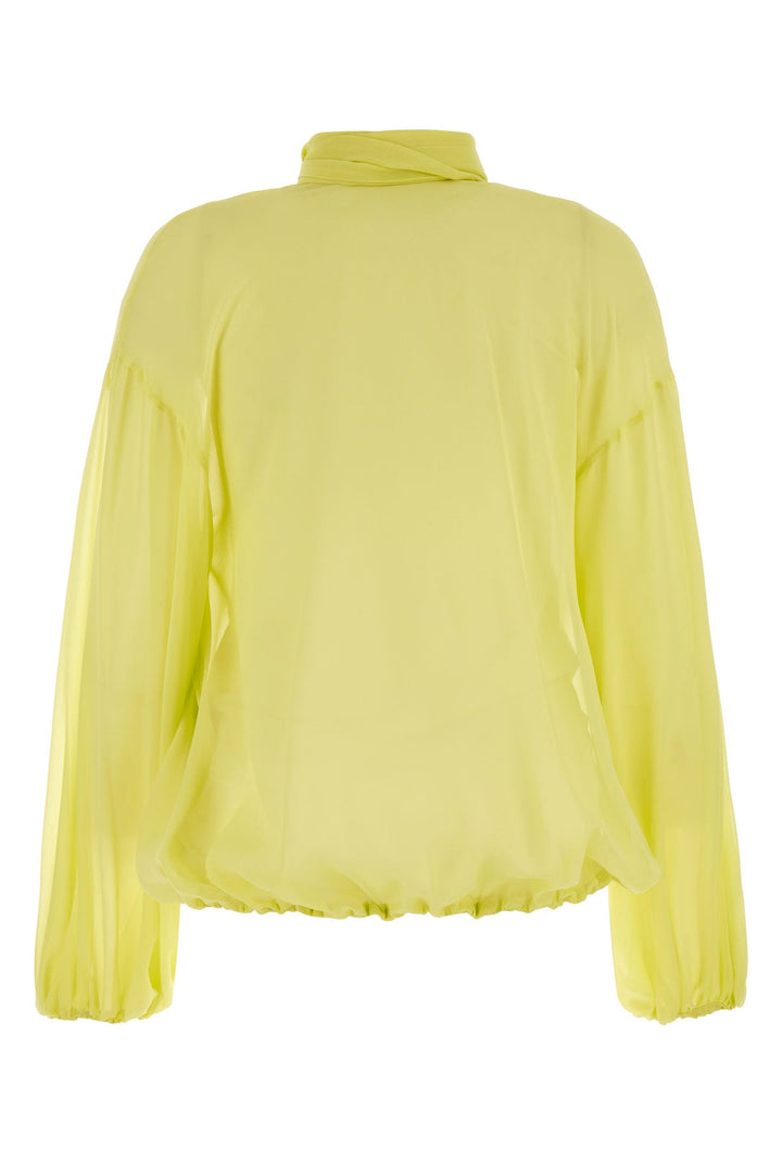 Yellow crepe blouse