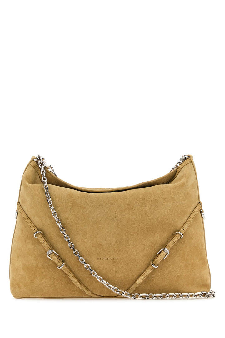 Beige suede Voyou Chain shoulder bag