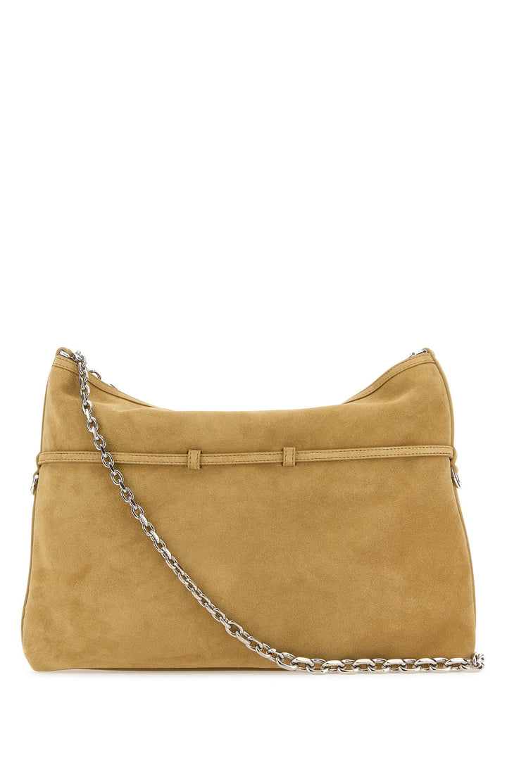 Beige suede Voyou Chain shoulder bag