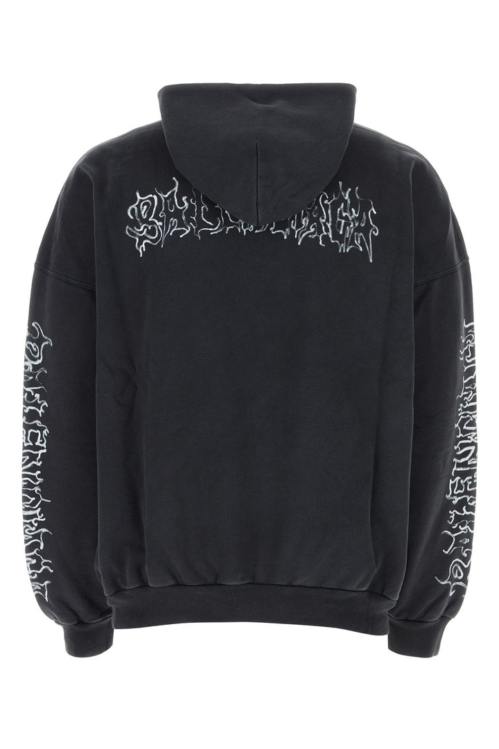 Anthracite cotton oversize sweatshirt