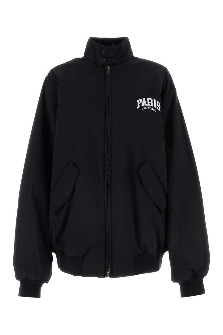 Black cotton oversize jacket