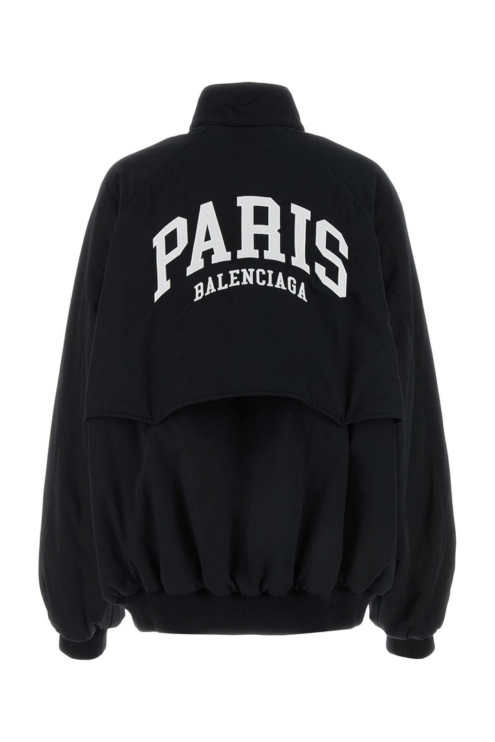 Black cotton oversize jacket