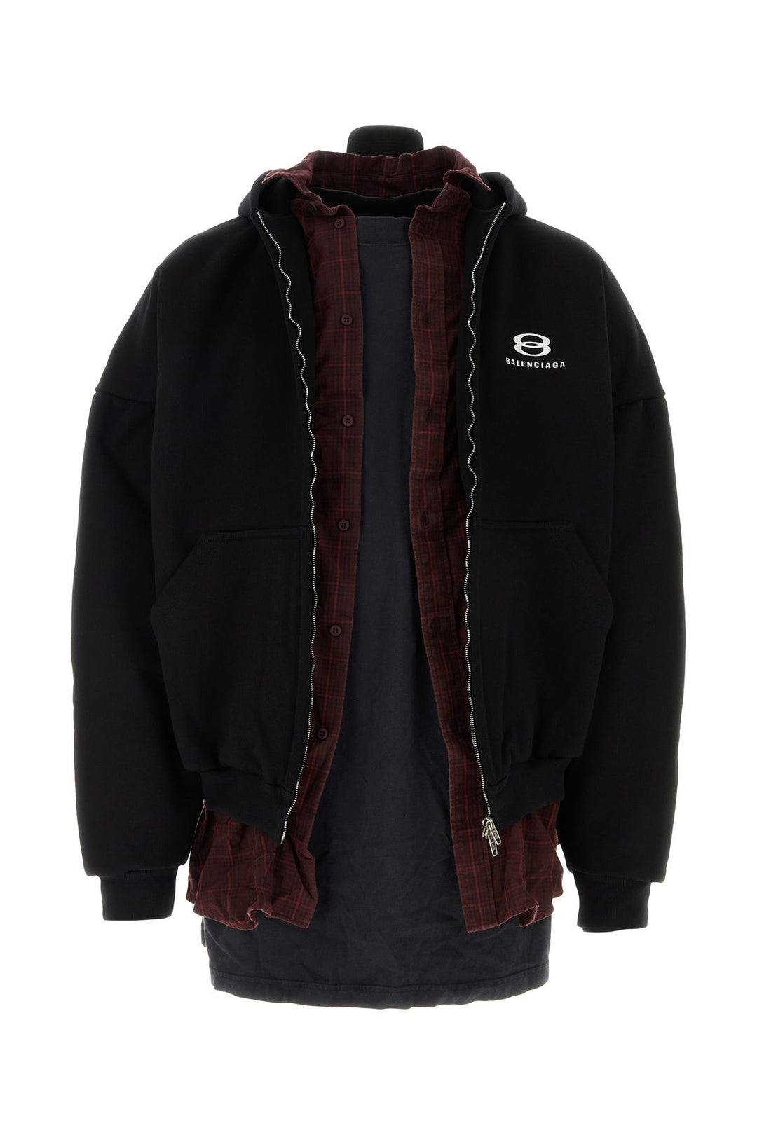 Black cotton oversize sweatshirt