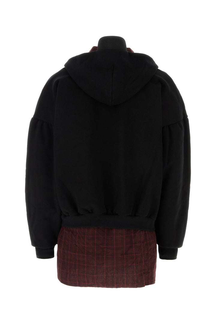 Black cotton oversize sweatshirt