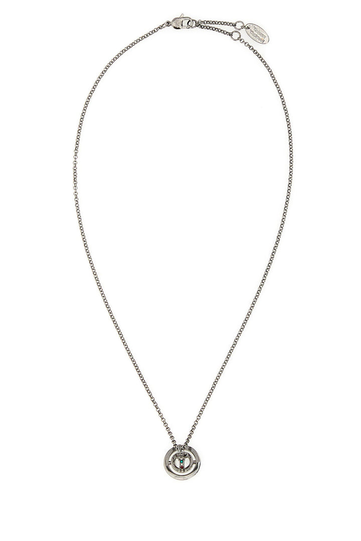 Ruthenium metal New Petite Orb necklace