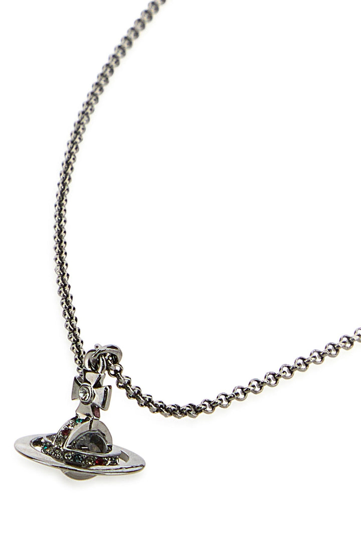 Ruthenium metal New Petite Orb necklace