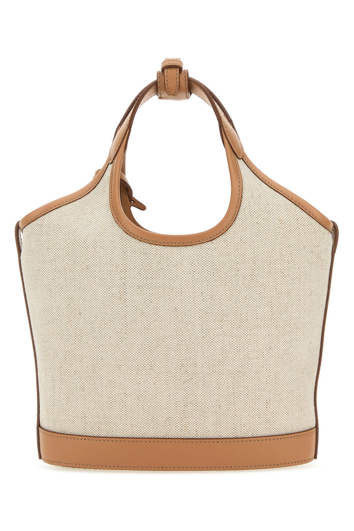 Sand canvas handbag