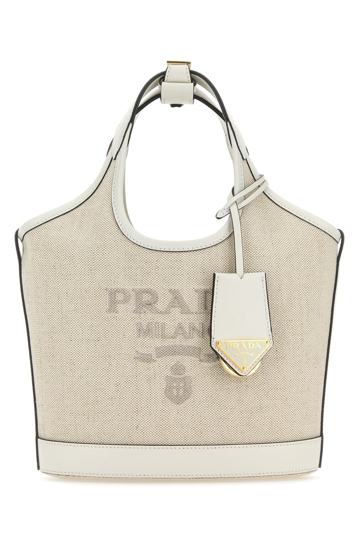 Sand canvas handbag