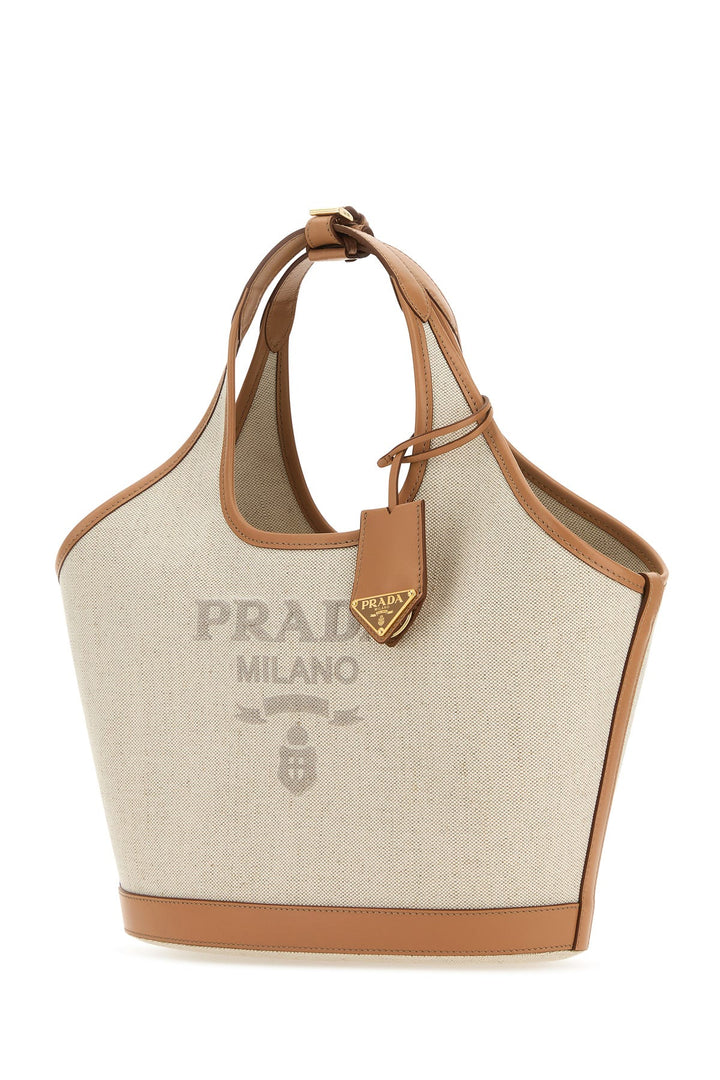 Sand canvas handbag