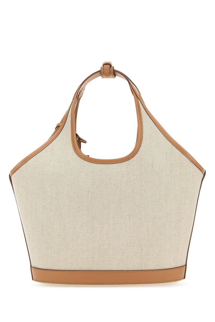 Sand canvas handbag