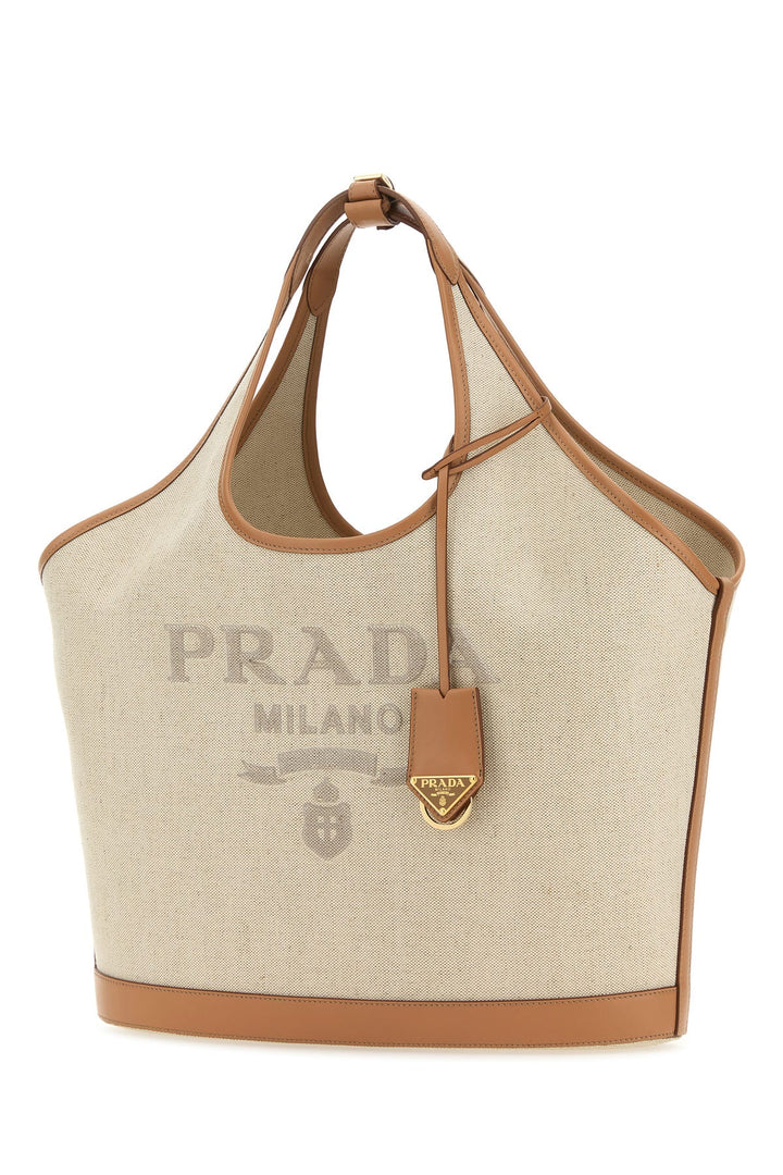 Sand canvas handbag