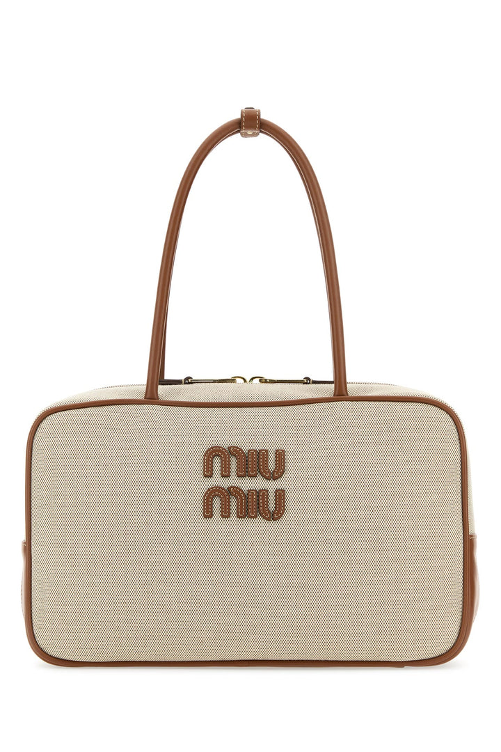 Sand canvas shoulder bag