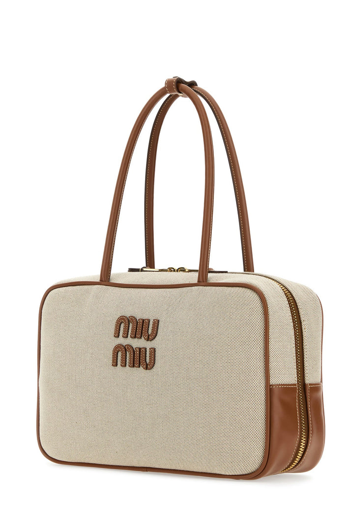 Sand canvas shoulder bag