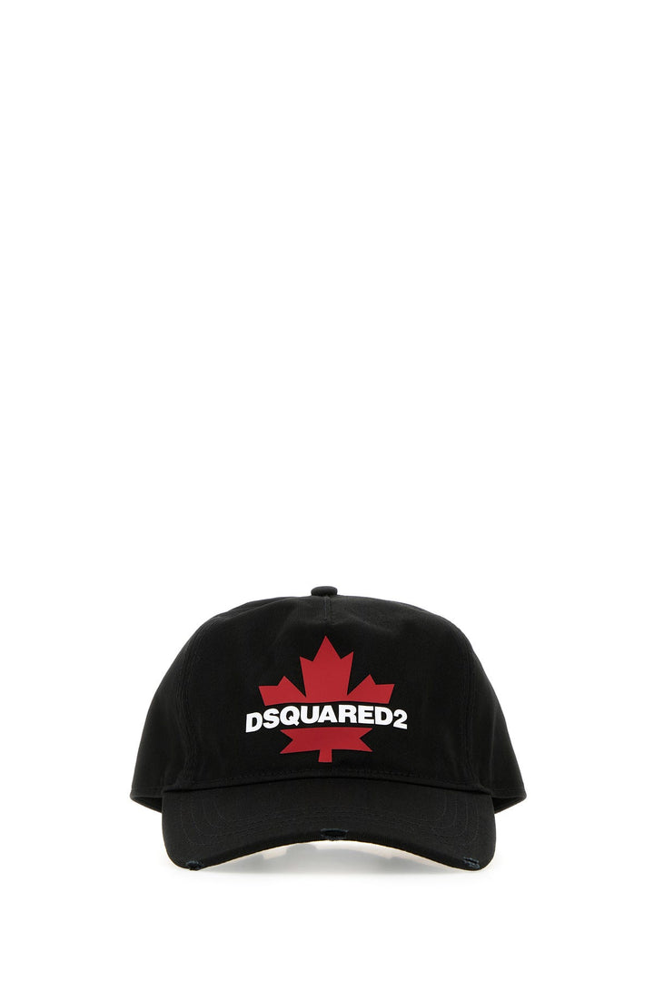 Black cotton baseball cap