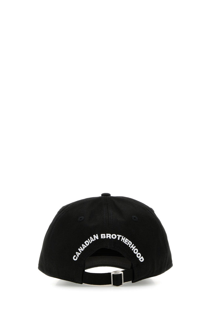 Black cotton baseball cap