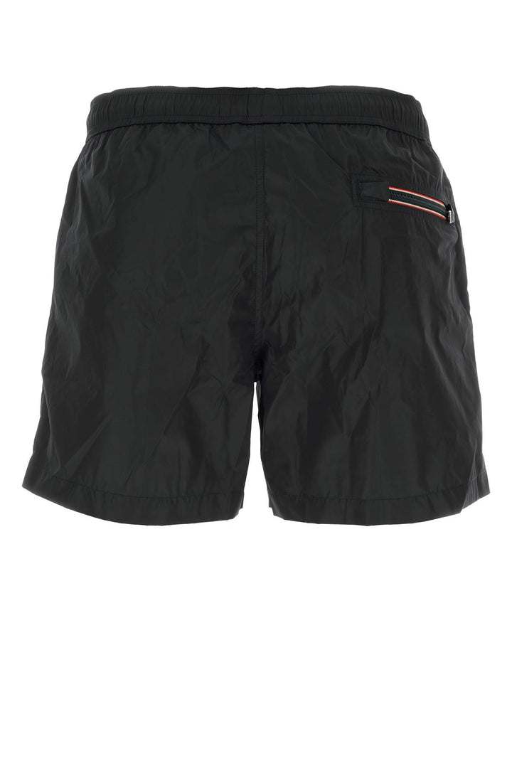 Black nylon swimming shorts