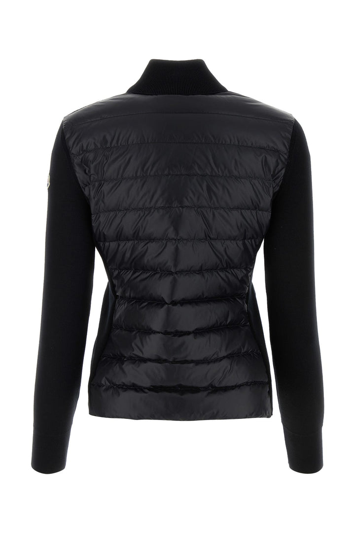 Black nylon down jacket