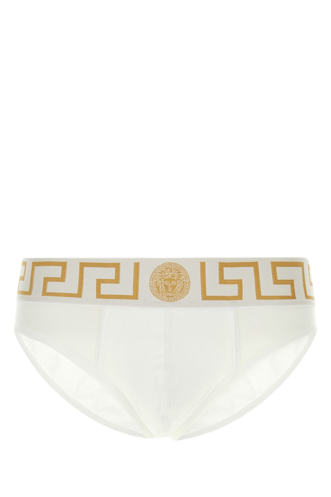 White stretch cotton brief