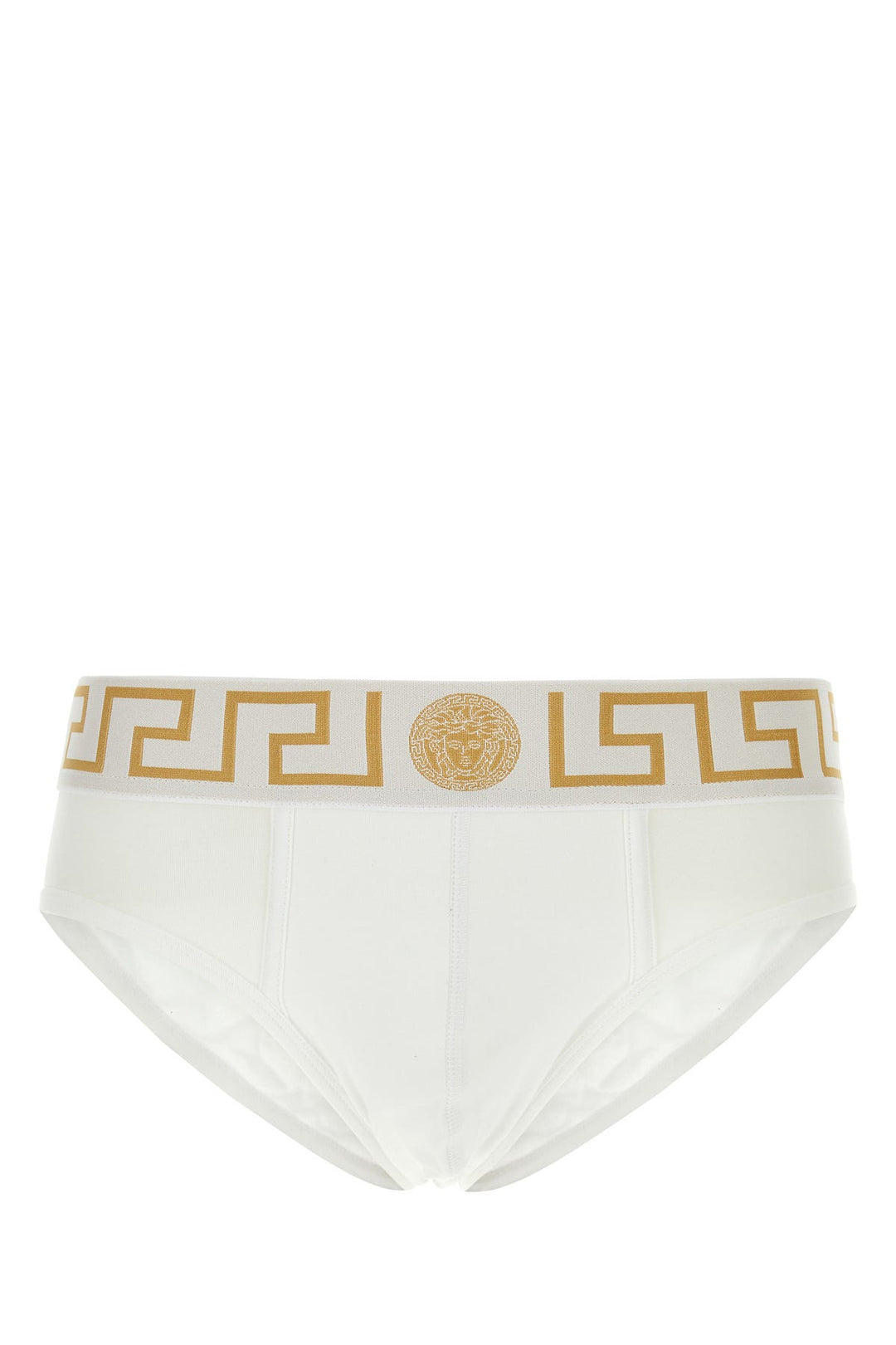 White stretch cotton brief