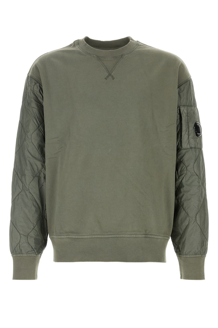 Army green cotton sweatshirt