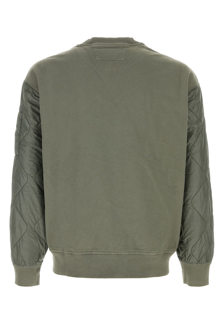 Army green cotton sweatshirt