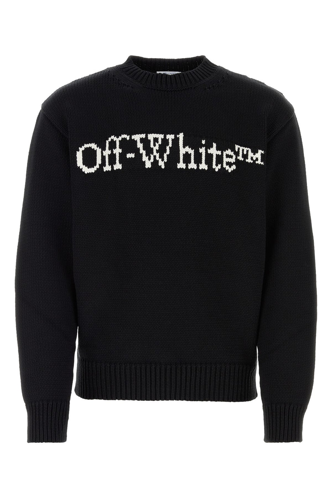 Black cotton blend sweater