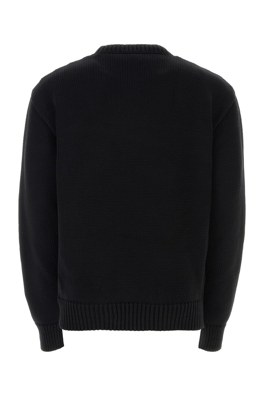 Black cotton blend sweater