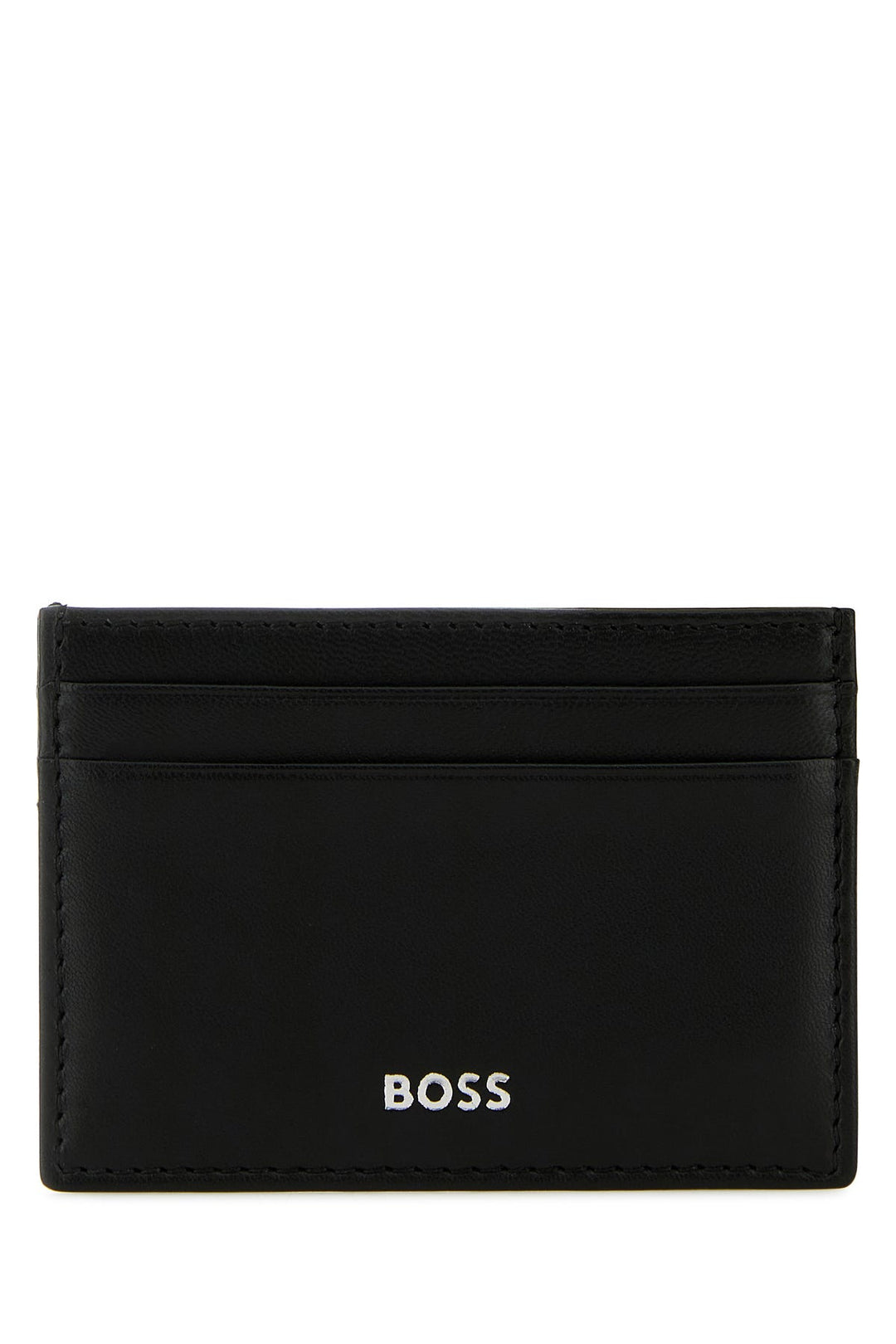 Black leather card holder