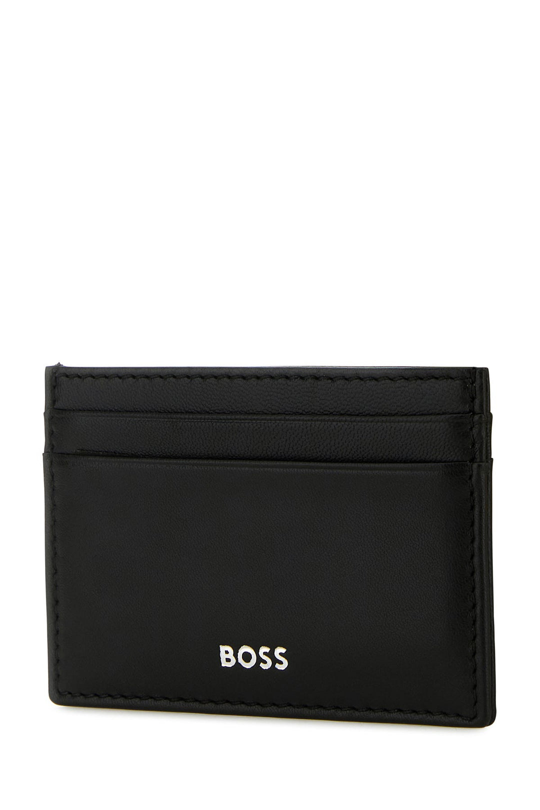 Black leather card holder