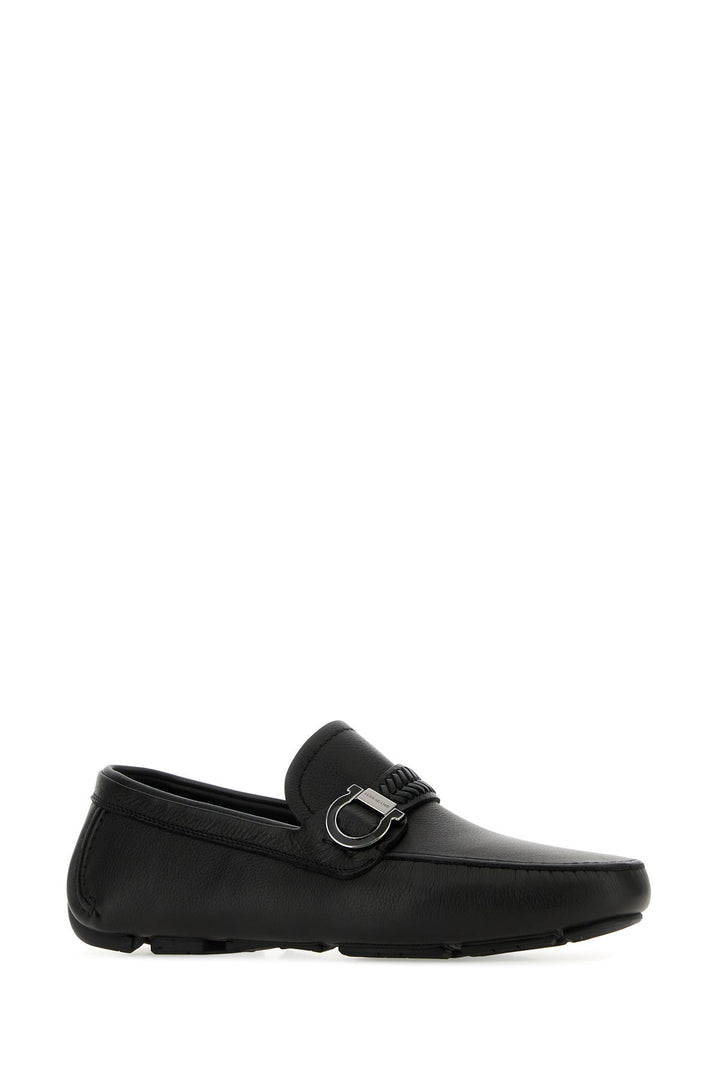 Black leather Calipso loafers