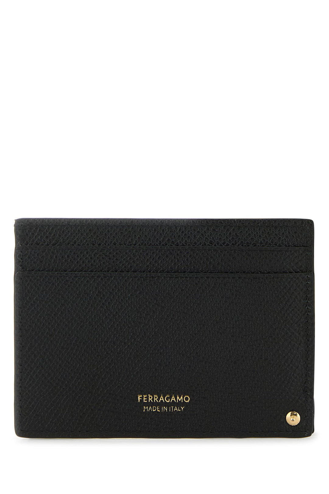 Black leather card holder