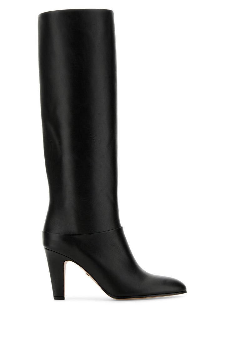Black leather Eve boots