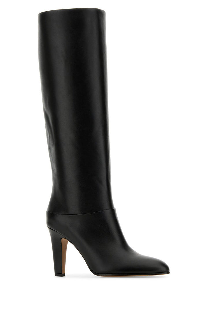 Black leather Eve boots