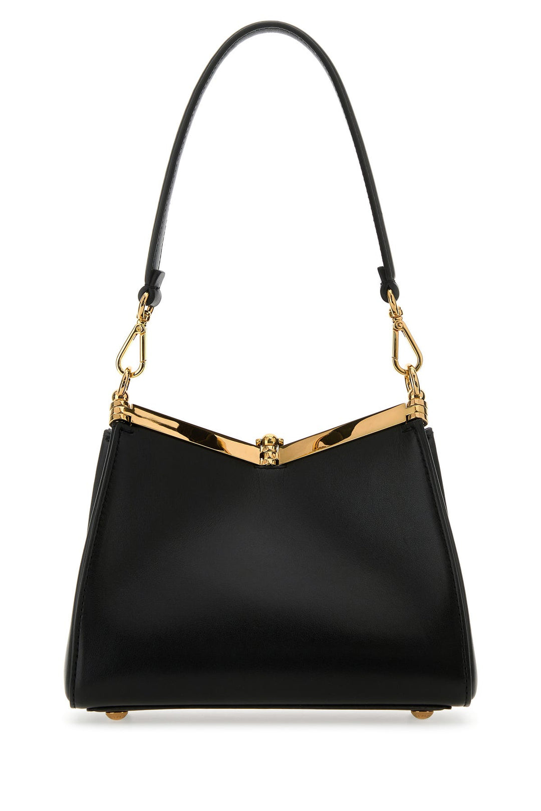 Black leather mini Vela handbag