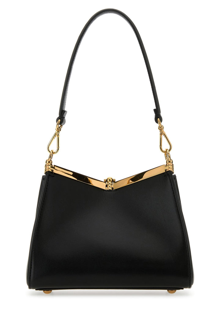 Black leather mini Vela handbag