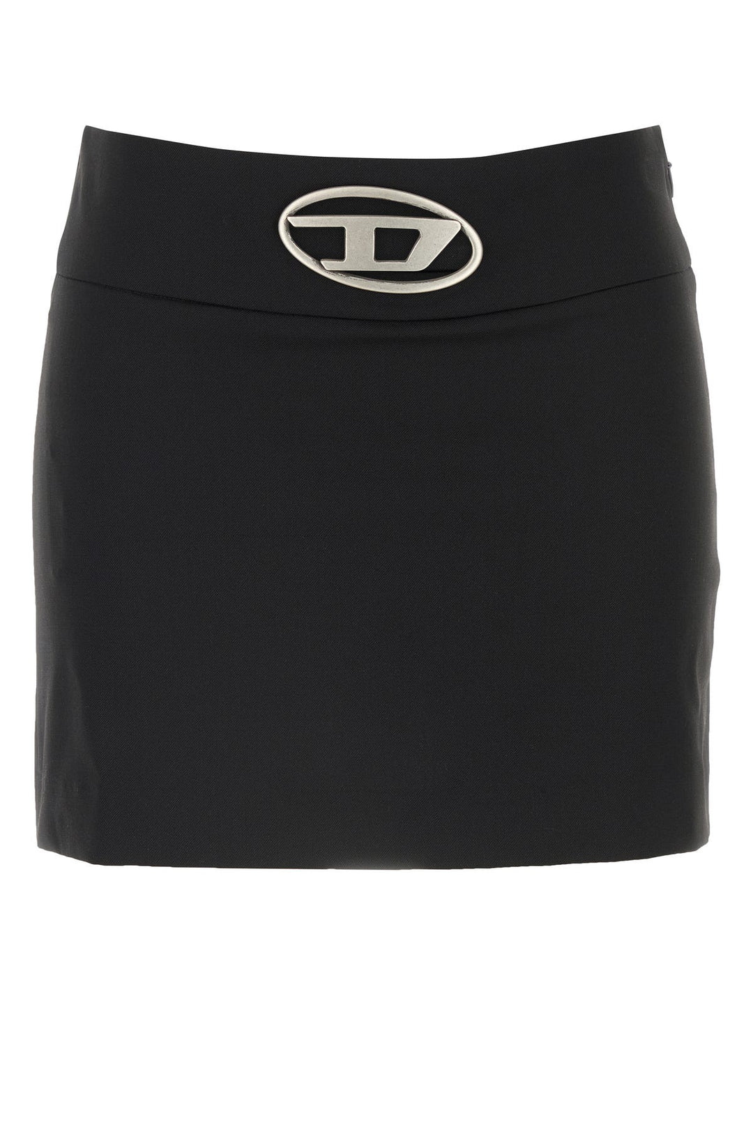Black stretch polyester blend O-Dixy mini skirt