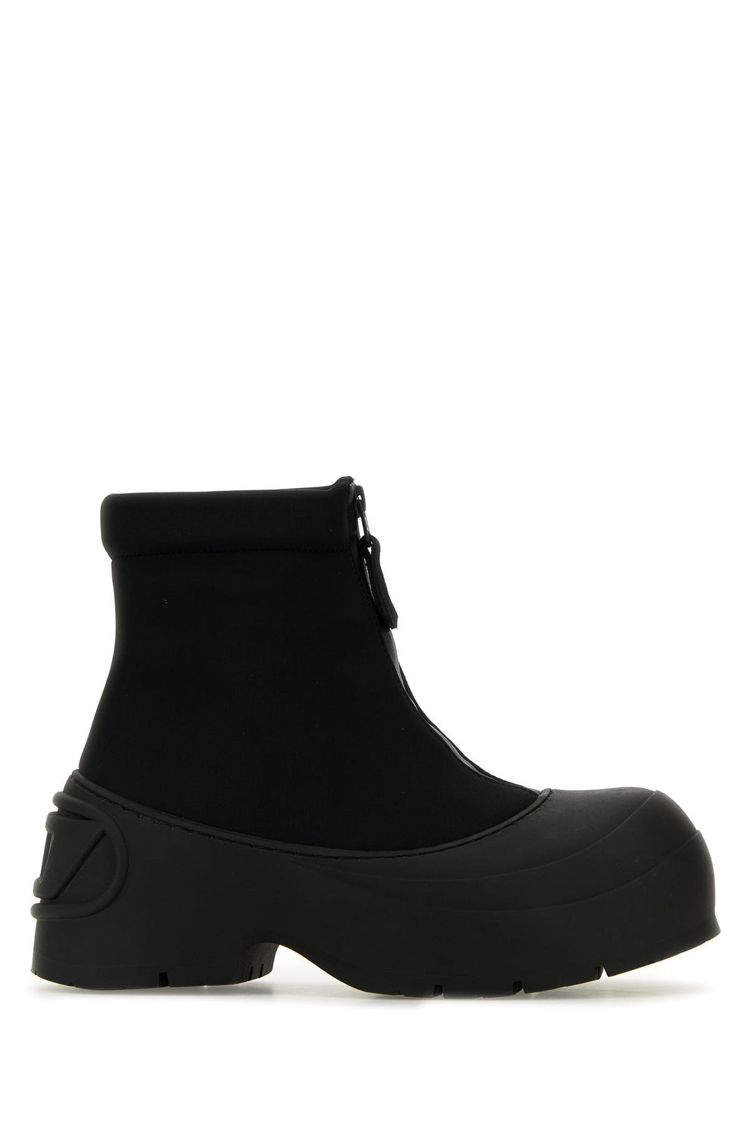 Black nylon D-Donald ankle boots